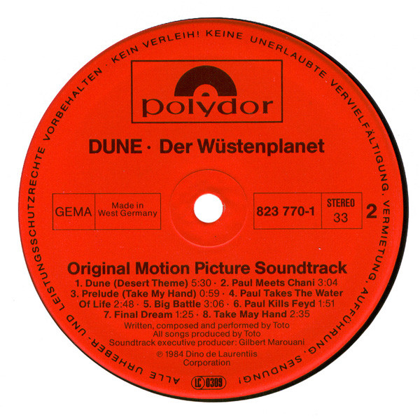 Dune · Der Wüstenplanet (Original Soundtrack Recording)