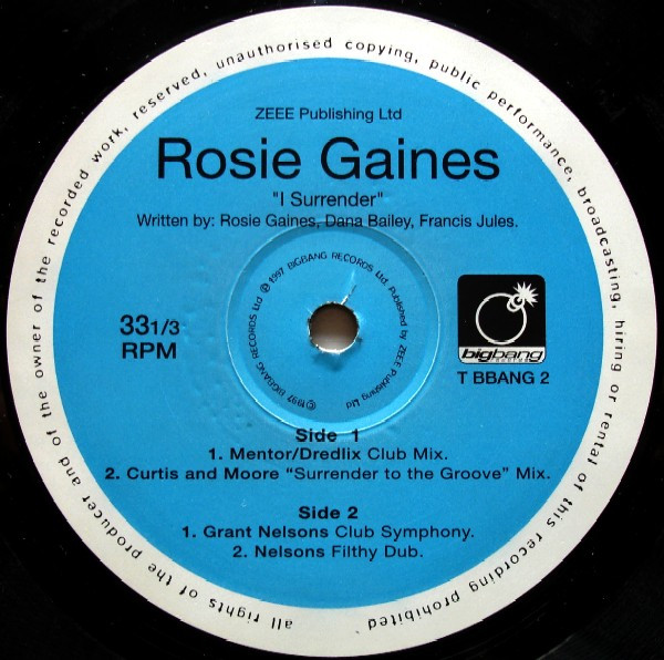 Rosie Gaines - I Surrender | Bigbang Records (T BBANG 2) - 3