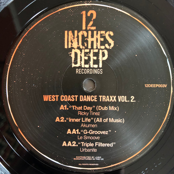 Ricky Tinez  &  Akumen  &  Le Smoove  &  Urbanite - West Coast Dance Traxx Vol.2. | 12 Inches Deep (12DEEP003V) - 2