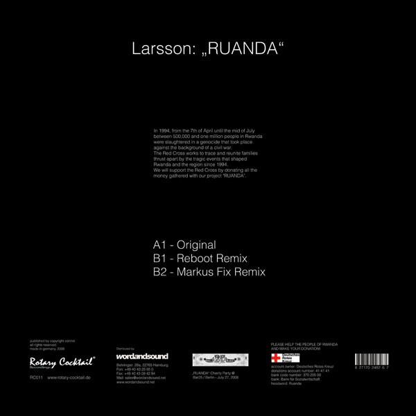 Larsson - Ruanda | Rotary Cocktail Recordings (RC011) - 2 Larsson - Ruanda | Rotary Cocktail Recordings (RC011) - 2