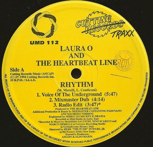 Laura O And The Heartbeat Line - Rhythm | Underground Music Department (UMD) (UMD 112) - main