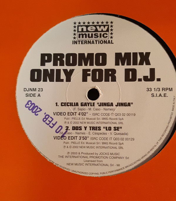 Various - Promo Mix Only For D.J. | New Music International (DJNM 23)