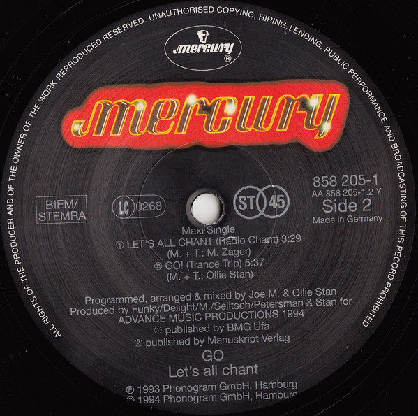 Go! - Let's All Chant (Move Your Body) | Subsonic (858 205-1) - 4