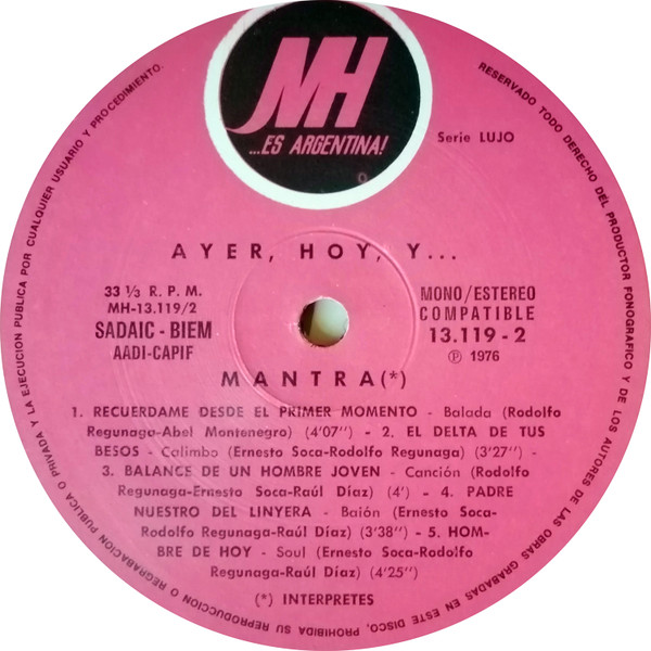 Mantra - Ayer, Hoy, Y ... Mantra | Music Hall (13.119) - 4 Mantra - Ayer, Hoy, Y ... Mantra | Music Hall (13.119) - 4