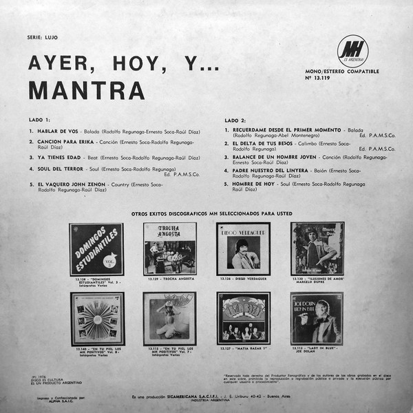 Mantra - Ayer, Hoy, Y ... Mantra | Music Hall (13.119) - 2 Mantra - Ayer, Hoy, Y ... Mantra | Music Hall (13.119) - 2