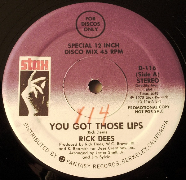 Rick Dees - You Got Those Lips | Stax (D-116)
