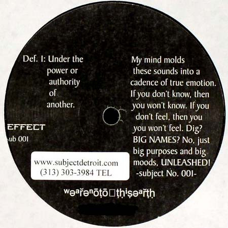 DJ Bone - Unleashed EP | Subject Detroit (sub 001) - 2