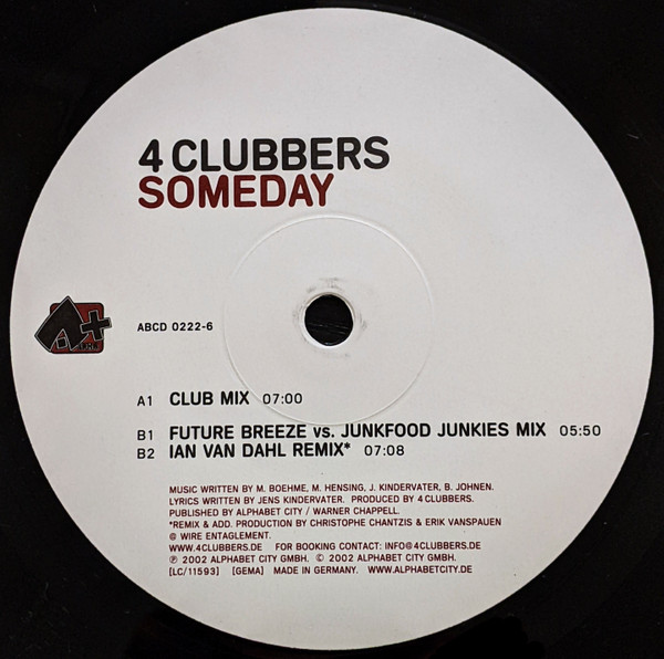 4 Clubbers - Someday | Alpha+ (ABCD 0222-6) - 4