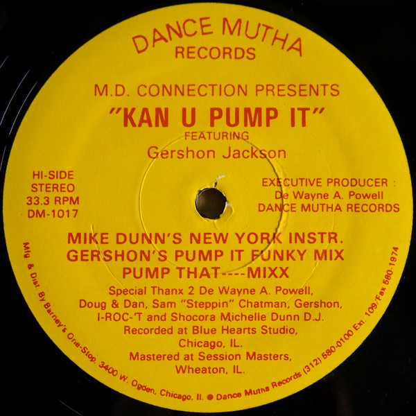 M.D Connection Featuring Gershon Jackson - Kan U Pump It | Dance Mutha Records (DM-1017) - 2 M.D Connection Featuring Gershon Jackson - Kan U Pump It | Dance Mutha Records (DM-1017) - 2