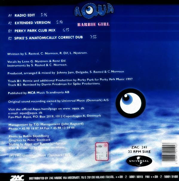 Aqua - Barbie Girl | Zac Records (ZAC 241) - 2 Aqua - Barbie Girl | Zac Records (ZAC 241) - 2