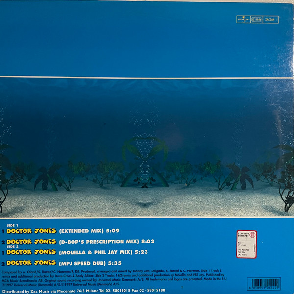 Aqua - Doctor Jones (Mixes By D-bop Molella & Phil Jay) | ZAC Records (ZAC 264) - 2 Aqua - Doctor Jones (Mixes By D-bop Molella & Phil Jay) | ZAC Records (ZAC 264) - 2