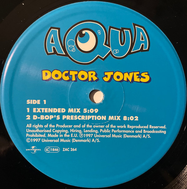 Aqua - Doctor Jones (Mixes By D-bop Molella & Phil Jay) | ZAC Records (ZAC 264) - 3 Aqua - Doctor Jones (Mixes By D-bop Molella & Phil Jay) | ZAC Records (ZAC 264) - 3