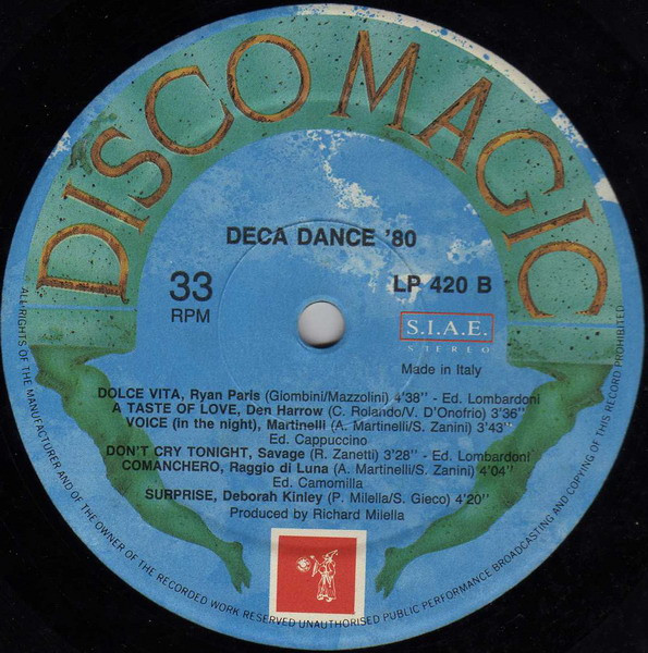 Various - Deca Dance '80 Collection 1 | Discomagic Records (LP 420) - 3 Various - Deca Dance '80 Collection 1 | Discomagic Records (LP 420) - 3