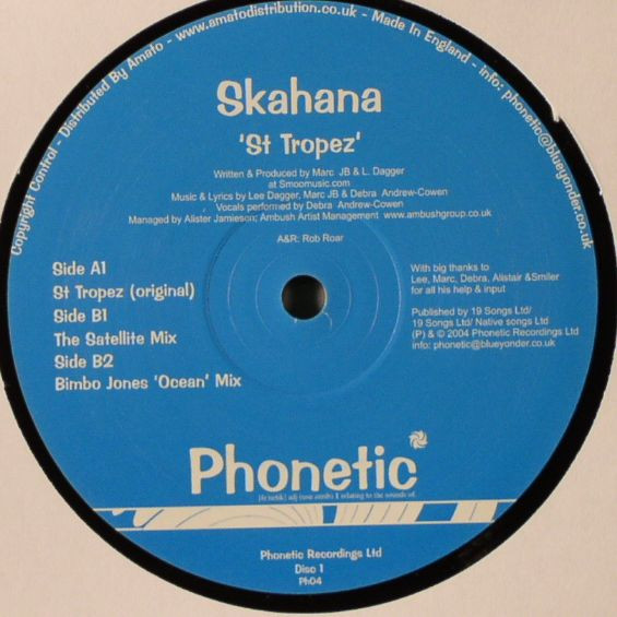 Skahana - St Tropez (Disc 1) | Phonetic Recordings (Ph04)