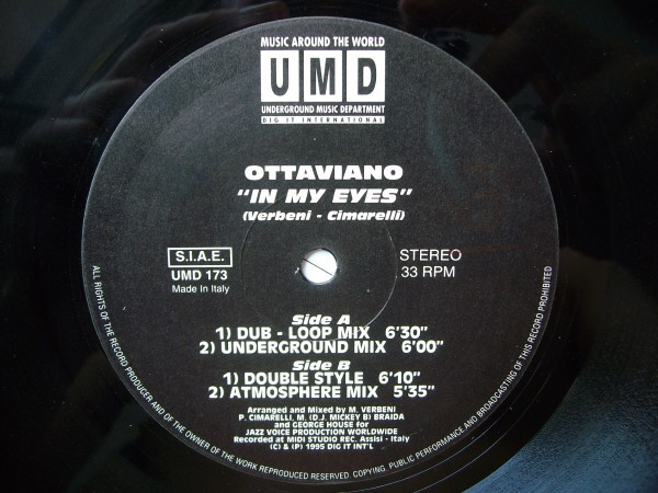 Ottaviano - In My Eyes | Underground Music Department (UMD) (UMD 173) - main Ottaviano - In My Eyes | Underground Music Department (UMD) (UMD 173) - main