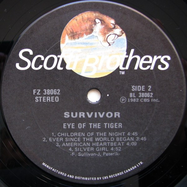 Survivor - Eye Of The Tiger | Scotti Bros. Records (FZ 38062) - 4 Survivor - Eye Of The Tiger | Scotti Bros. Records (FZ 38062) - 4