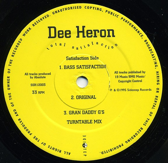 Dee Heron - Total Satisfaction | Sidestep Records (SSR12003) - 4