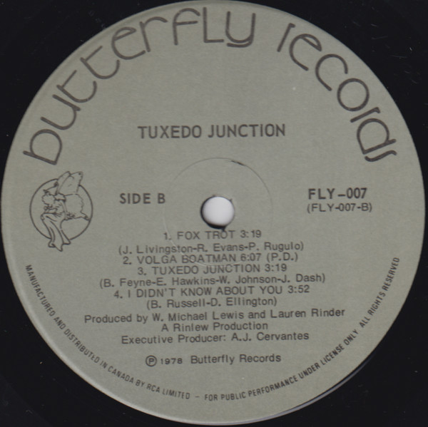 Tuxedo Junction - Tuxedo Junction | Butterfly Records (FLY-007) - 4 Tuxedo Junction - Tuxedo Junction | Butterfly Records (FLY-007) - 4