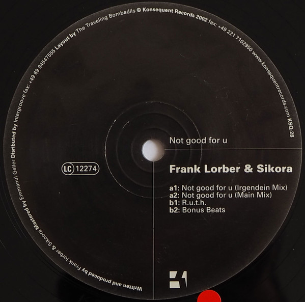 Frank Lorber & Sikora - Not Good For U | Konsequent (KSQ-28) - main Frank Lorber & Sikora - Not Good For U | Konsequent (KSQ-28) - main