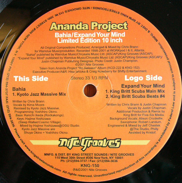 The Ananda Project - Bahia / Expand Your Mind | Nite Grooves (KNG 150)