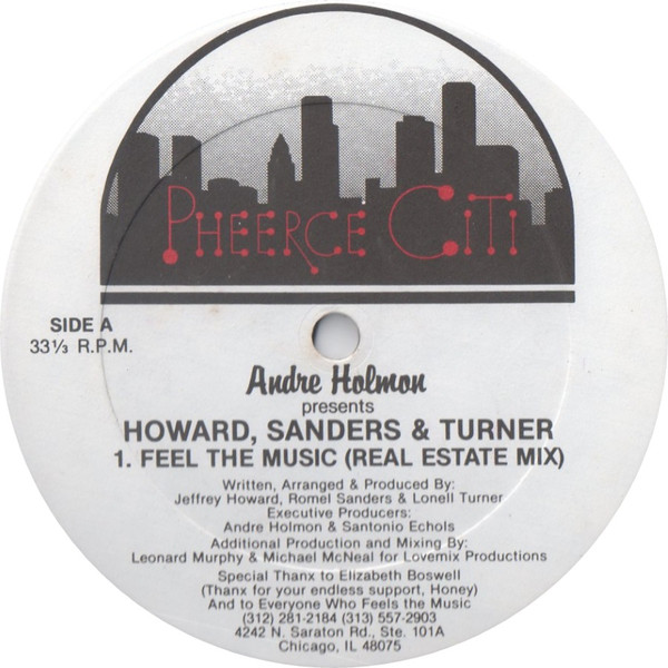 Andre Holmon Presents Howard , Sanders & Turner - Feel The Music | Pheerce Citi (PC-002) - main Andre Holmon Presents Howard , Sanders & Turner - Feel The Music | Pheerce Citi (PC-002) - main