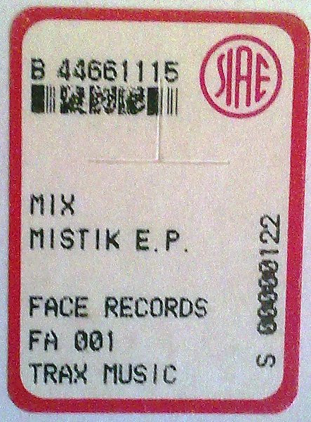 Pinko Pallino - Mistik E.P. | Face Records (FA 001) - 3