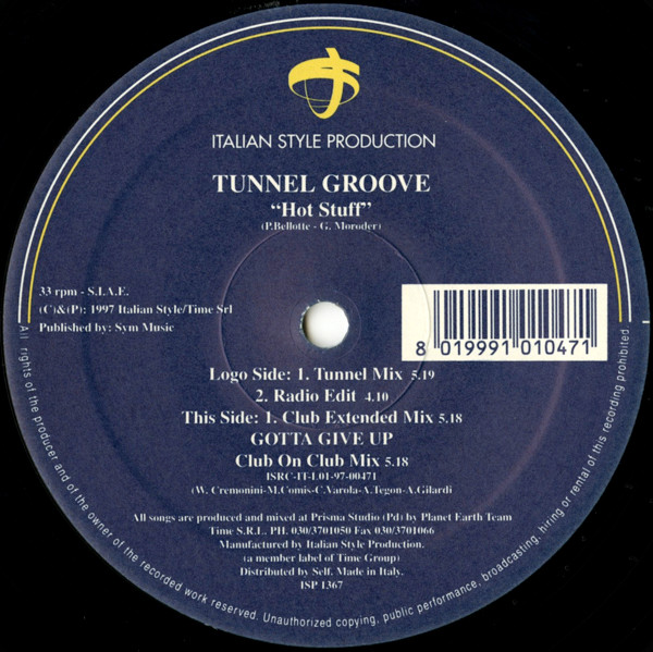 Tunnel Groove - Hot Stuff | Italian Style Production (ISP 1367) - main Tunnel Groove - Hot Stuff | Italian Style Production (ISP 1367) - main