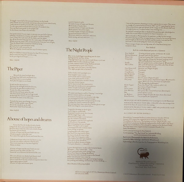 Pete Sinfield - Still | Manticore (MC 66667) - 3