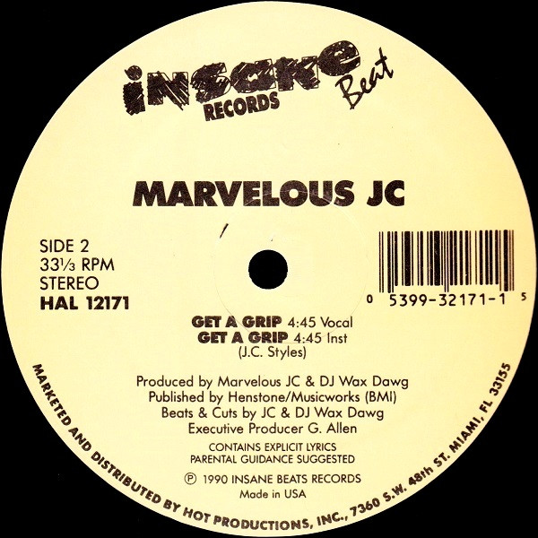 Marvelous JC - Trim Hunter / Get A Grip | Insane Beat Records (HAL 12171) - 2 Marvelous JC - Trim Hunter / Get A Grip | Insane Beat Records (HAL 12171) - 2