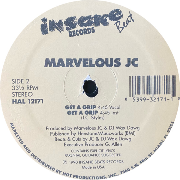 Marvelous JC - Trim Hunter / Get A Grip | Insane Beat Records (HAL 12171) - 3 Marvelous JC - Trim Hunter / Get A Grip | Insane Beat Records (HAL 12171) - 3