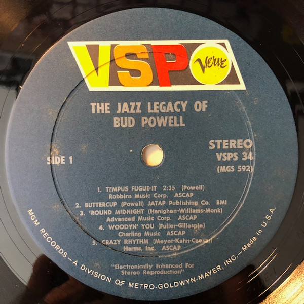 Bud Powell - The Jazz Legacy Of Bud Powell | VSP (VSPS-34) - 3 Bud Powell - The Jazz Legacy Of Bud Powell | VSP (VSPS-34) - 3