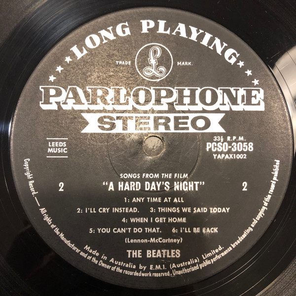 The Beatles - A Hard Day's Night | Parlophone (PCSO-3058) - 4