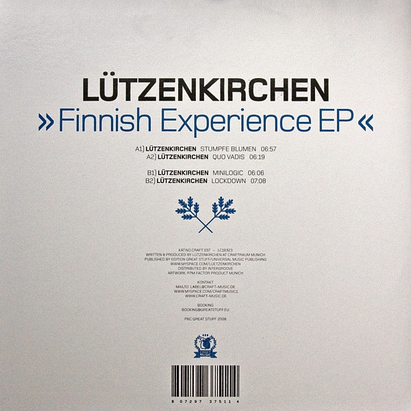 Lützenkirchen - Finnish Experience EP | Craft Music (CRAFT 037) - 2 Lützenkirchen - Finnish Experience EP | Craft Music (CRAFT 037) - 2