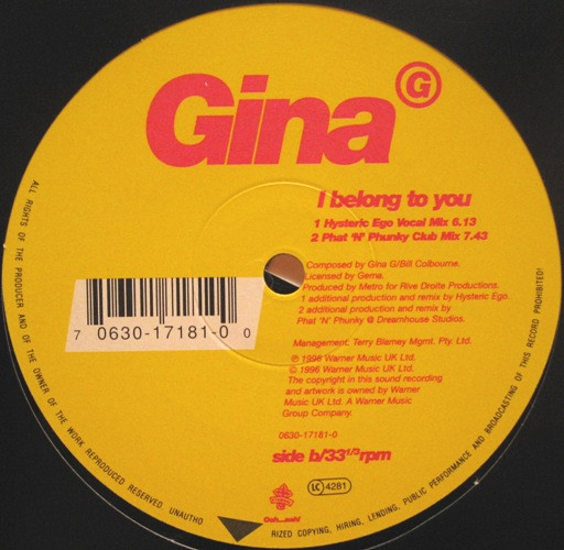 Gina G - I Belong To You | Eternal (0630-17181-0) - 2 Gina G - I Belong To You | Eternal (0630-17181-0) - 2