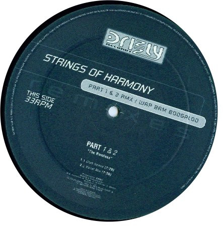 Strings Of Harmony - Part 1 & 2 (Remixes) / Wap Bam Boogaloo | Drizzly (DRIZ9803-29R) - main