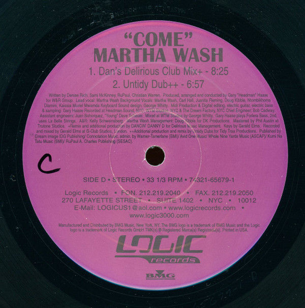 Martha Wash - Come | Logic Records (74321 65679 1) - 5 Martha Wash - Come | Logic Records (74321 65679 1) - 5