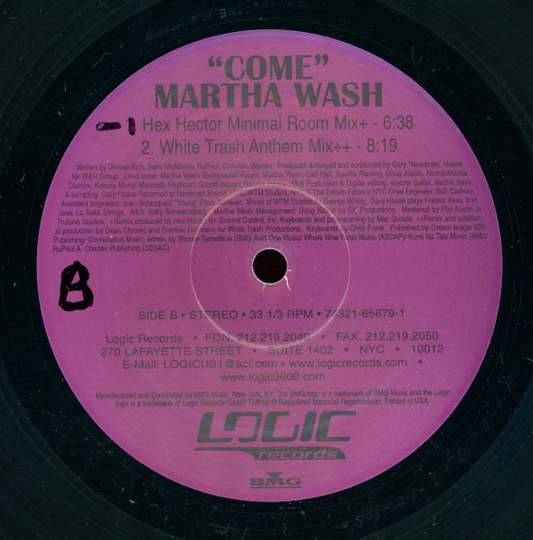 Martha Wash - Come | Logic Records (74321 65679 1) - 3 Martha Wash - Come | Logic Records (74321 65679 1) - 3