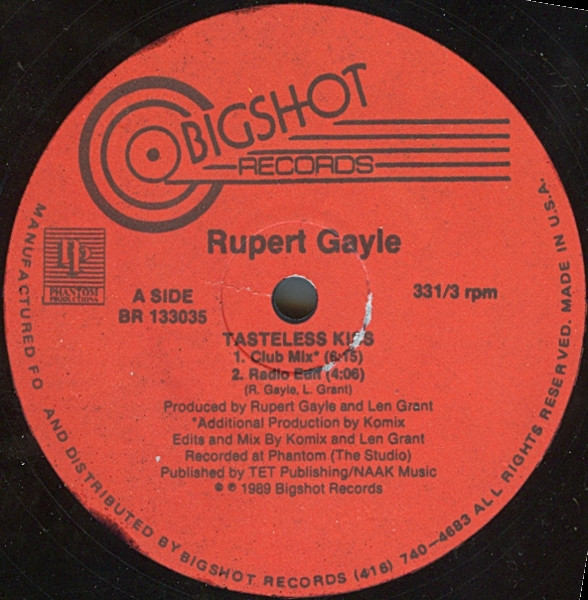 Rupert Gayle - Tasteless Kiss | Bigshot Records (BR 133035) - main Rupert Gayle - Tasteless Kiss | Bigshot Records (BR 133035) - main