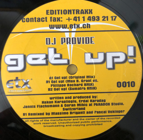 DJ Provide - Get Up! | ETX Editiontraxx (ETX-0010) - 3