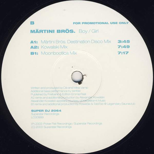 Märtini Brös. - Boy / Girl | Superstar Recordings (SUPER DJ 2064) - 4