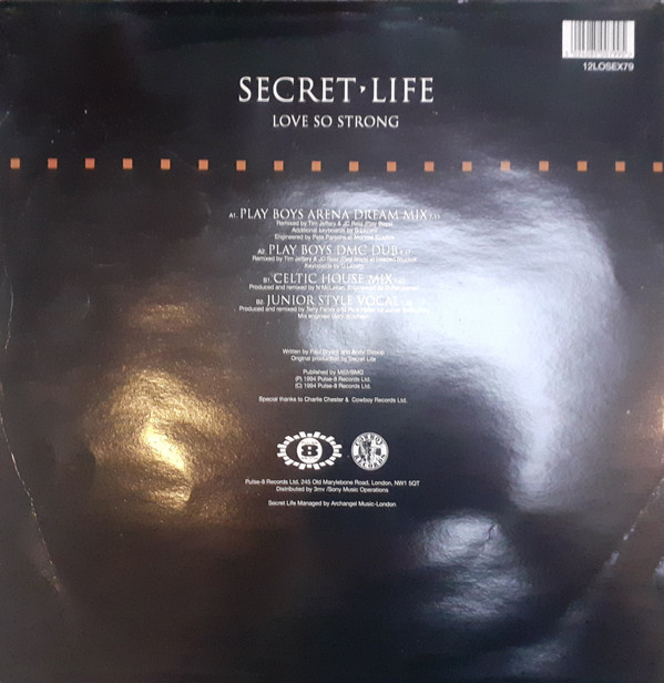 Secret Life - Love So Strong | Pulse-8 Records (12LOSEX79) - 4 Secret Life - Love So Strong | Pulse-8 Records (12LOSEX79) - 4