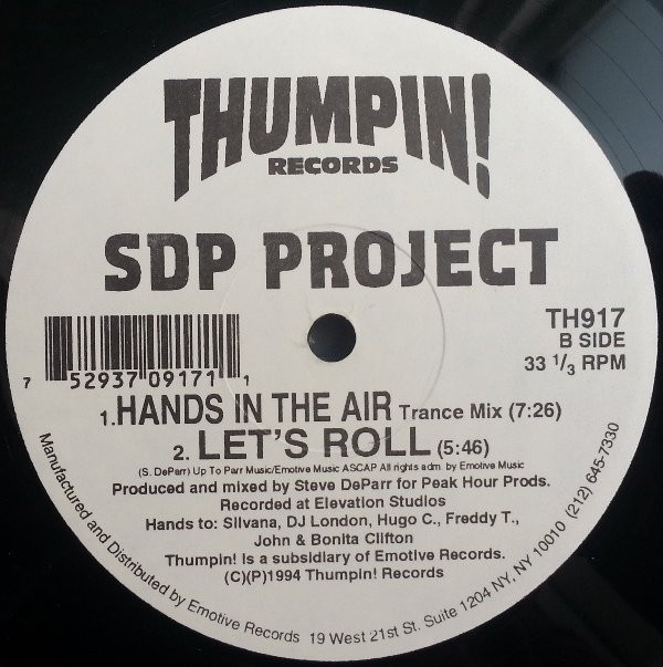 SDP Project - Hands In The Air | Thumpin! Records (TH917) - 2