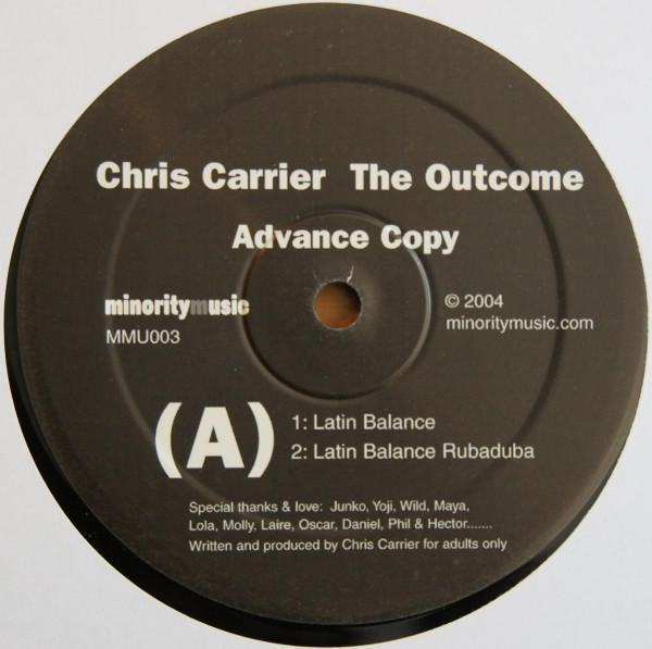 Chris Carrier - The Outcome | Minority Music (MMU003) - main Chris Carrier - The Outcome | Minority Music (MMU003) - main
