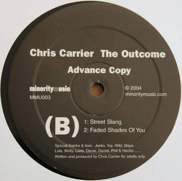 Chris Carrier - The Outcome | Minority Music (MMU003) - 2 Chris Carrier - The Outcome | Minority Music (MMU003) - 2