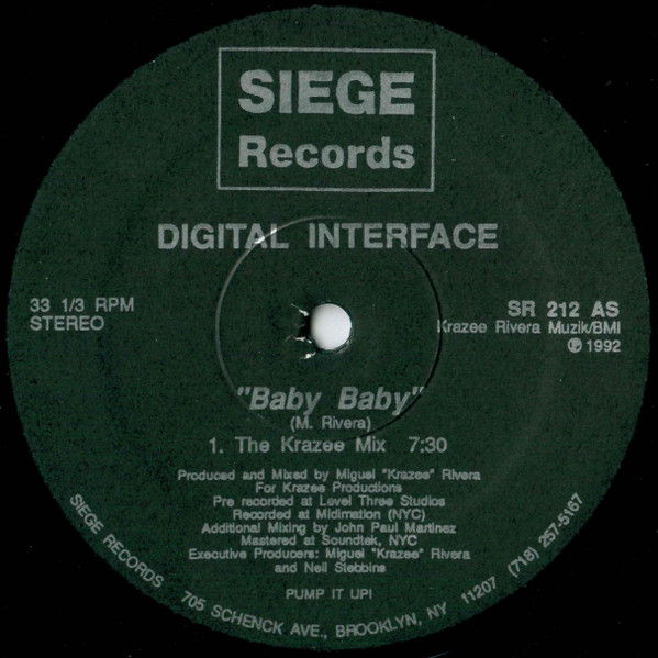 Digital Interface - Baby Baby | Siege Records (SR 212)