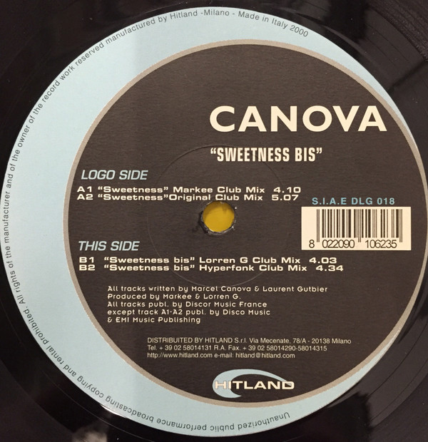 Canova - Sweetness Bis | Delight Records (DLG 018) - main Canova - Sweetness Bis | Delight Records (DLG 018) - main