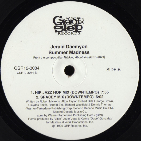 Jerald Daemyon - Summer Madness | Giant Step Records (GSR12-3084) - 3