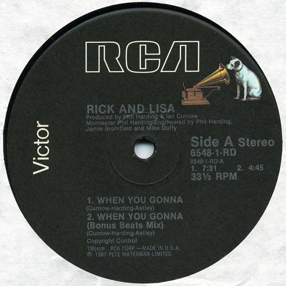 Rick And Lisa - When You Gonna | RCA Victor (6548-1-RD) - main Rick And Lisa - When You Gonna | RCA Victor (6548-1-RD) - main