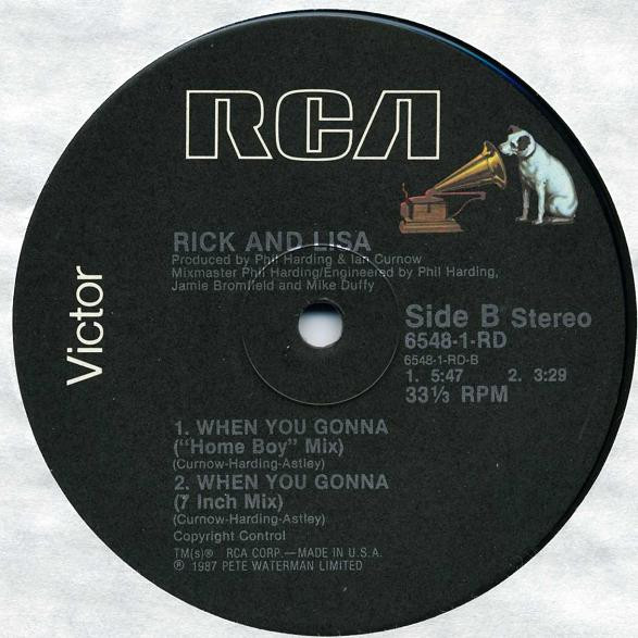 Rick And Lisa - When You Gonna | RCA Victor (6548-1-RD) - 2 Rick And Lisa - When You Gonna | RCA Victor (6548-1-RD) - 2