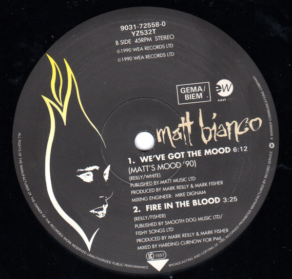 Matt Bianco - Fire In The Blood | EastWest (YZ532T) - 4